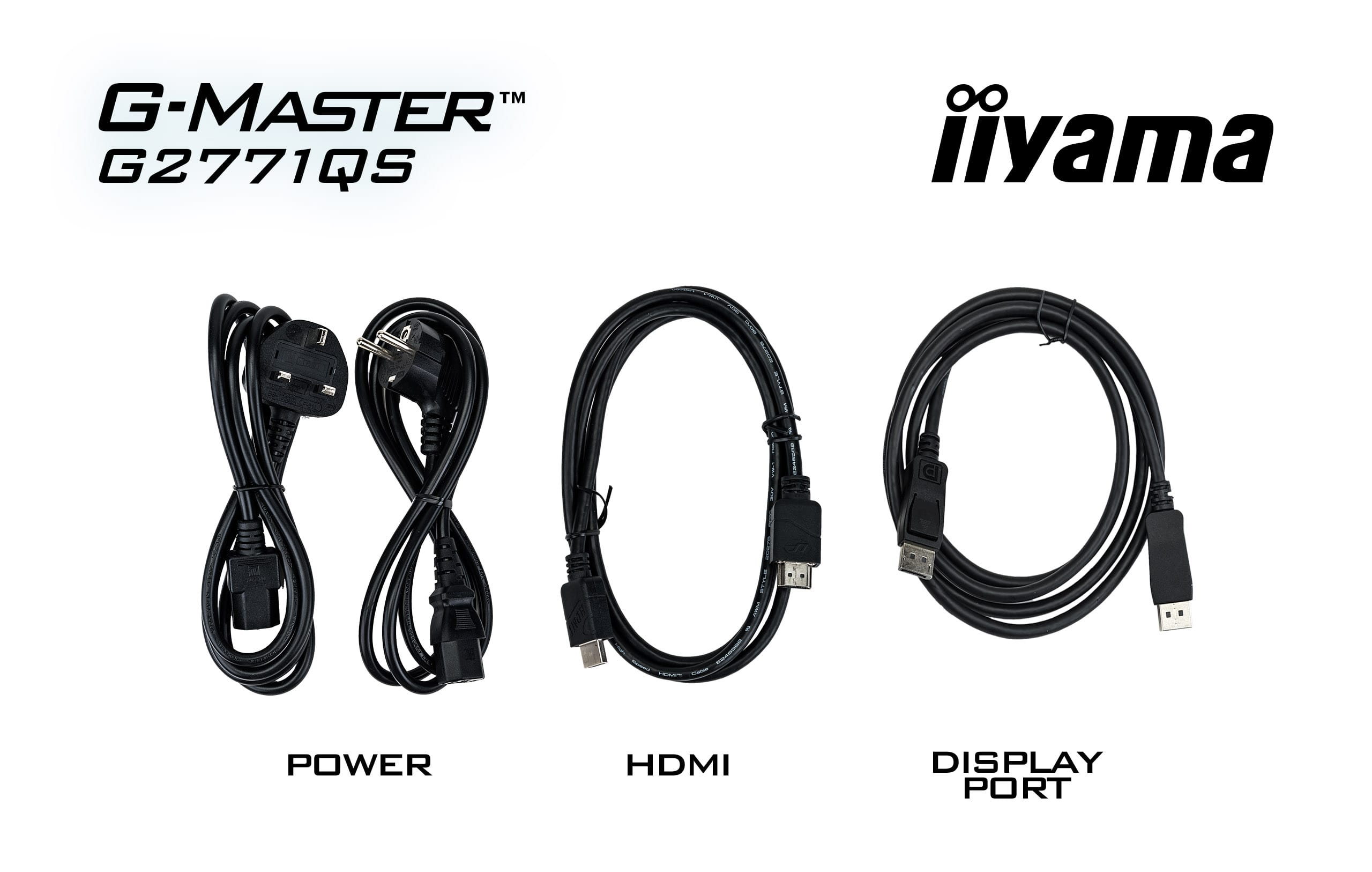 iiyama 27" G2771QS-B1 IPS LED Monitor - 2560x1440, QHD, 200Hz, 0,5ms, Hangszóró, G-Sync, Gamer, Fekete