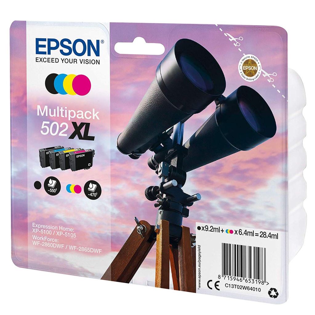 Epson 502XL tintapatron Multipack 4 színű (C13T02W64010) Epson 502XL tintapatron Multipack 4 színű (C13T02W64010)