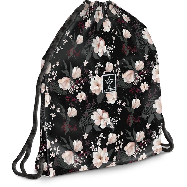 Ars Una Flowery Black 24 (5374) tinédzser sportzsák Ars Una Flowery Black 24 (5374) tinédzser sportzsák