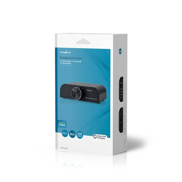 Nedis analóg audio kapcsoló, ASWI2424AT