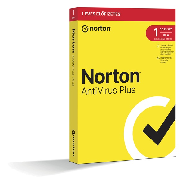 NortonLifeLock Norton AntiVirus Plus 2GB 1 felhasználó 1 eszköz 1 év licence