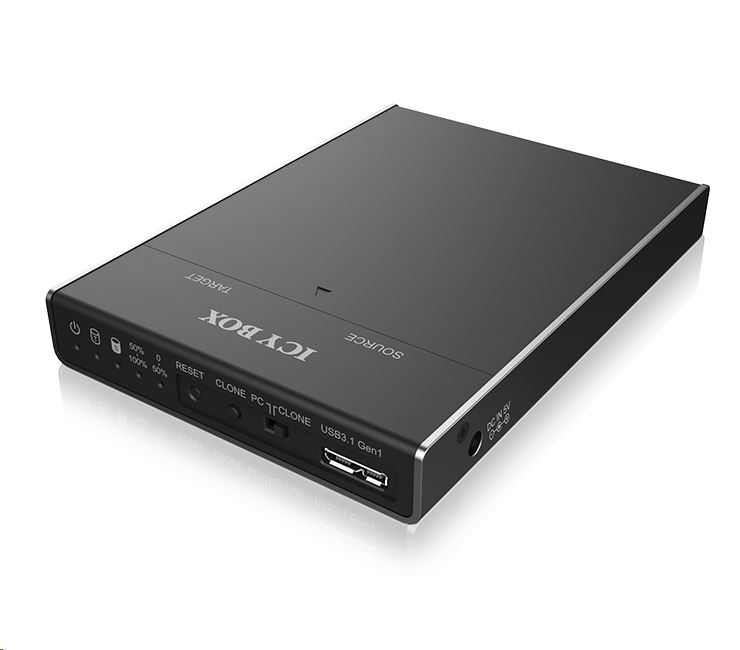 Raidsonic IcyBox IB-2812CL-U3 Cloning enclosure for 2x M.2 SSD with USB 3.0 Type-A interface