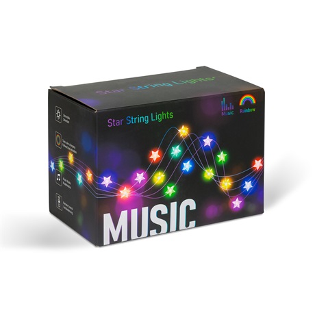 Delight 58385 SMART FÉNYFÜZÉR, CSILLAG. 25 DB RGBIC LED, 10 M, BLUETOOTH