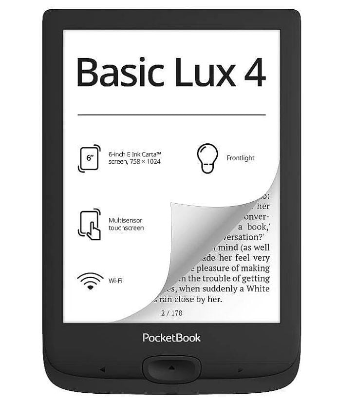 PocketBook Basic PB618-P-WW Lux 4 E-Book olvasó fekete PocketBook Basic PB618-P-WW Lux 4 E-Book olvasó fekete