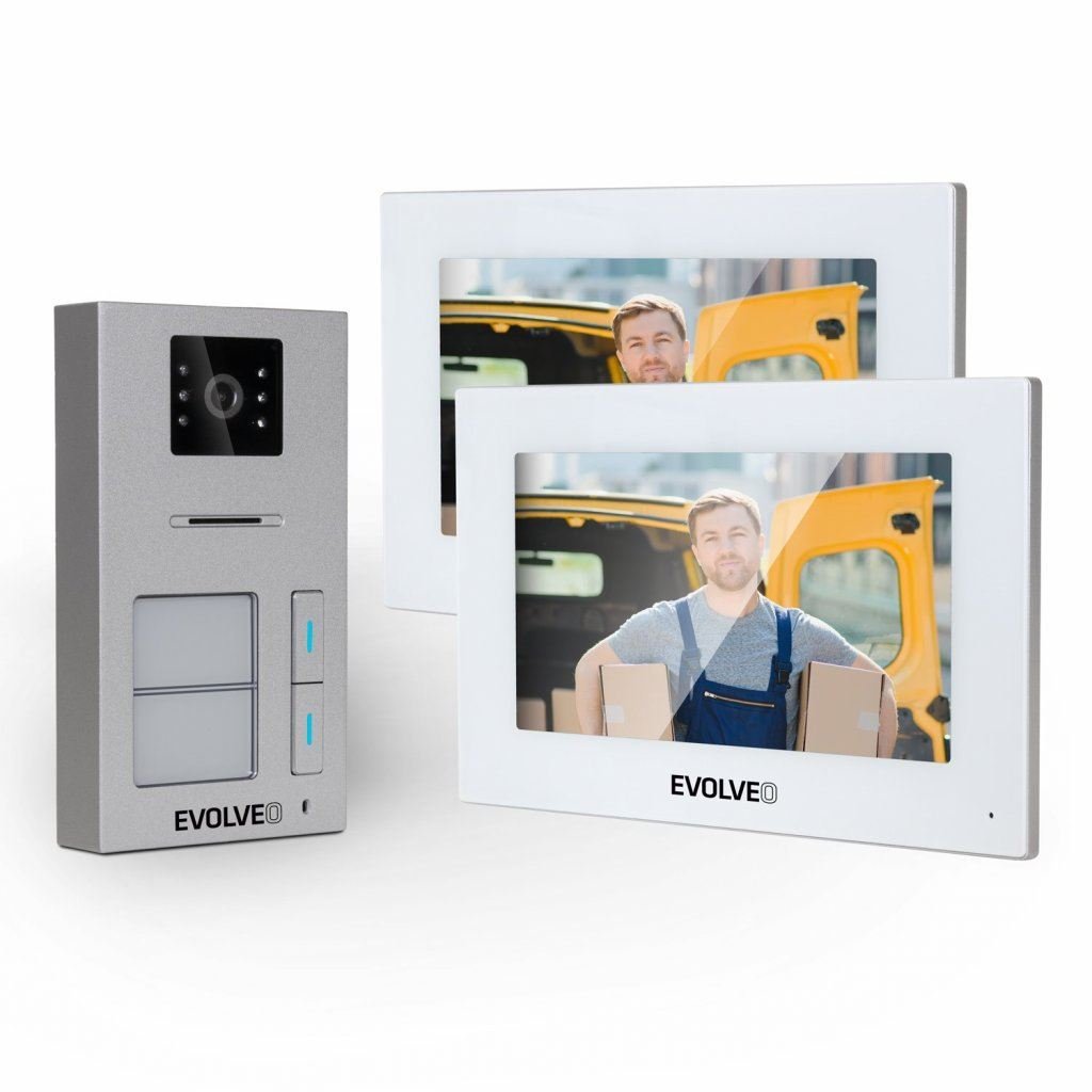 Evolveo DPAP2-W DoorPhone AP2-2 vezetékes video kaputelefon két lakáshoz alkalmazással Evolveo DPAP2-W DoorPhone AP2-2 vezetékes video kaputelefon két lakáshoz alkalmazással