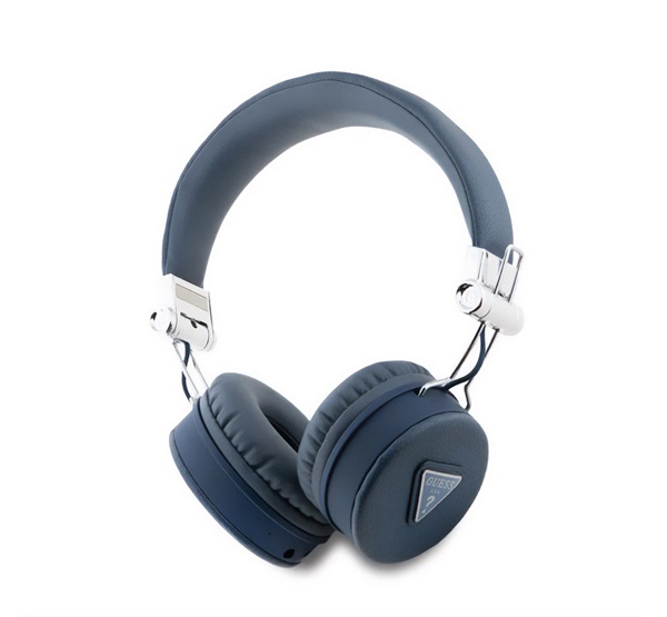 CG MOBILE GUESS PU GRAINED TRAINGLE LOGO bluetooth fejhallgató SZTEREO (v5.3, mikrofon, zajszűrő, microSD kártyaolvasó) SÖTÉTKÉK ...