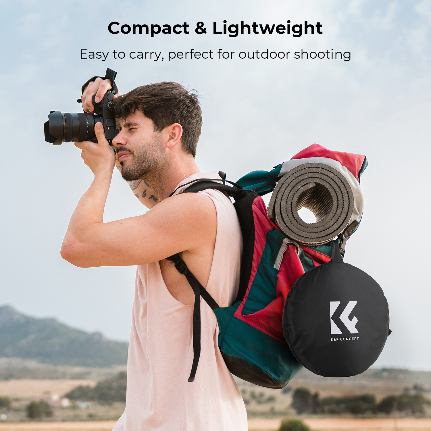 K&F Concept 5in1 derítőlap, reflektor, 110cm (fehér, fekete, arany, ezüst, transparens) + hordtáska