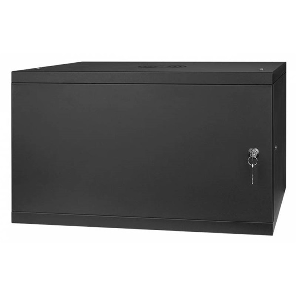 Stalflex 6U fali rack szekrény 19" 450mm fekete (RC19-6U-450MB)