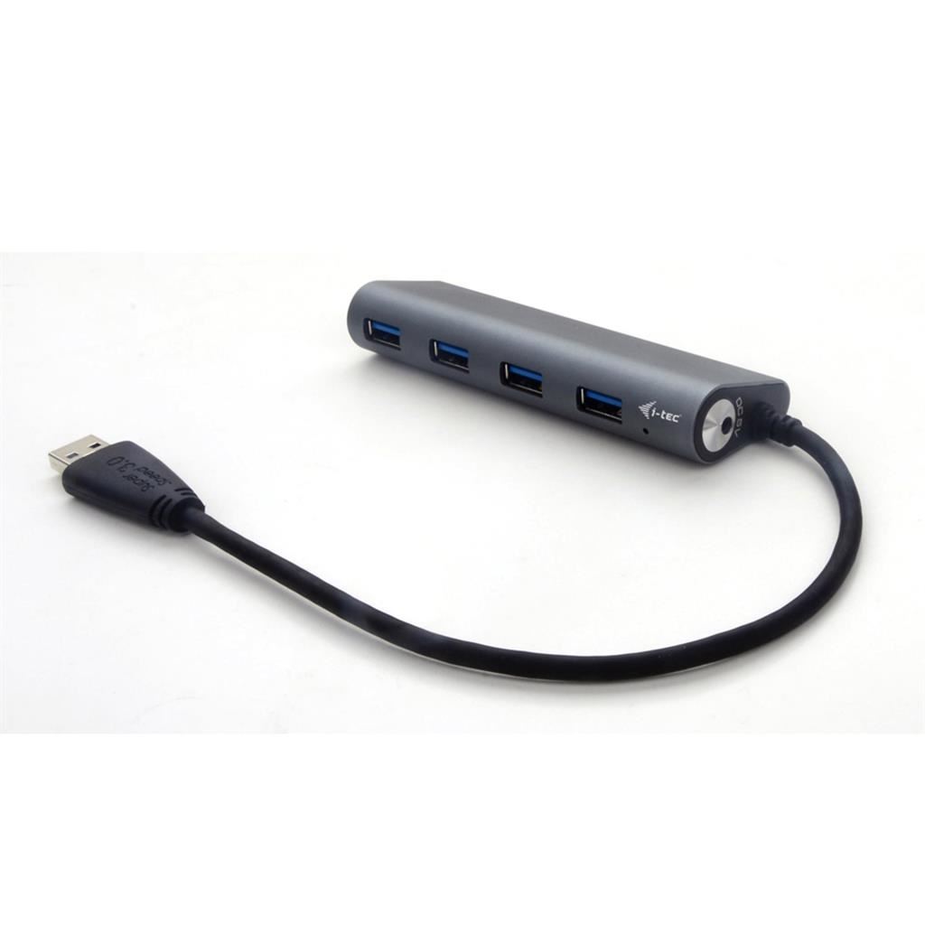 i-tec U3HUB448 Metal USB 3.0 Hub 4 port  fekete  