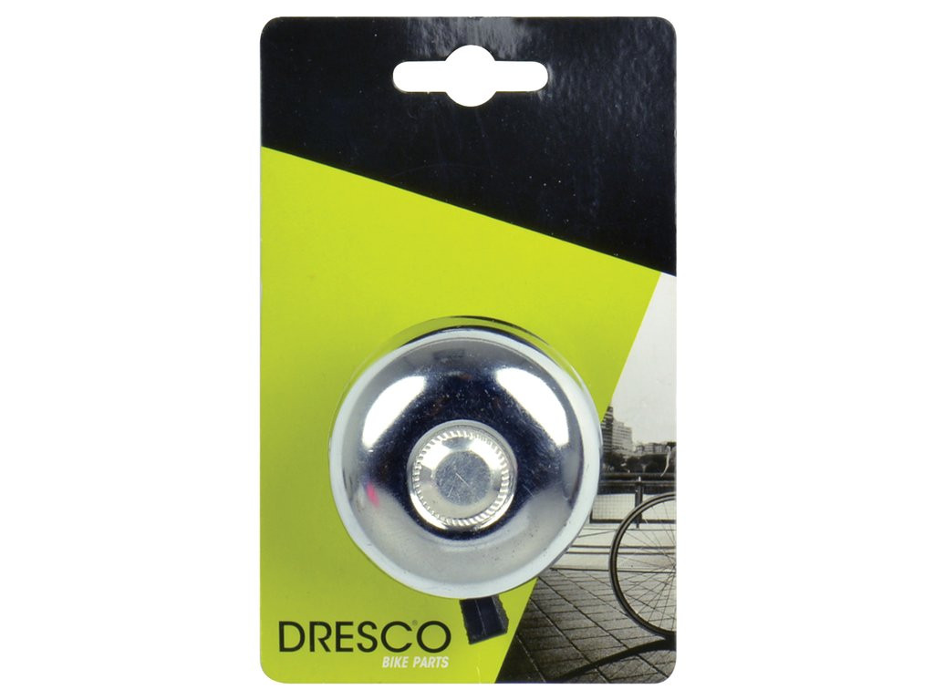 Dresco , Robusztus fém kerek kerékpárcsengő, 58 mm (375250102)