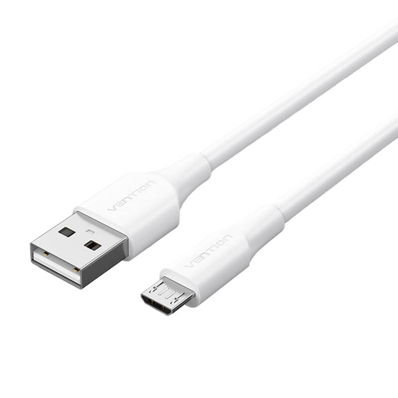 USB 2.0 Male to Micro-B Male 2A 1m Vention CTIWF (white)