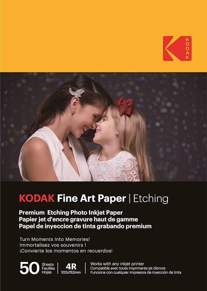 KODAK Fine Art fotópapír - Etching effect 210g, A6, 10x15, 50db KODAK Fine Art fotópapír - Etching effect 210g, A6, 10x15, 50db