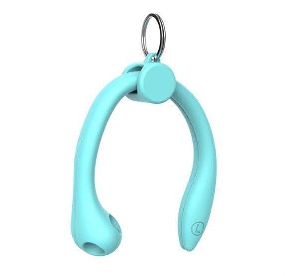 Szilikon tartó (fülkampó, elvesztés gátló, Apple AirPods / Airpods 2 / Airpods Pro / Freebuds 3 kompatibilis) CYAN