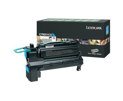 Lexmark C792 extra nagy kapacitású festékkazetta ciánkék (C792X1CG)
