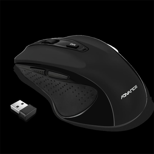 Advance SHAPE 6D 2400 DPI 6 gomb ergonomikus Egér vezeték nélküli fekete Advance SHAPE 6D 2400 DPI 6 gomb ergonomikus Egér vezeték nélküli fekete