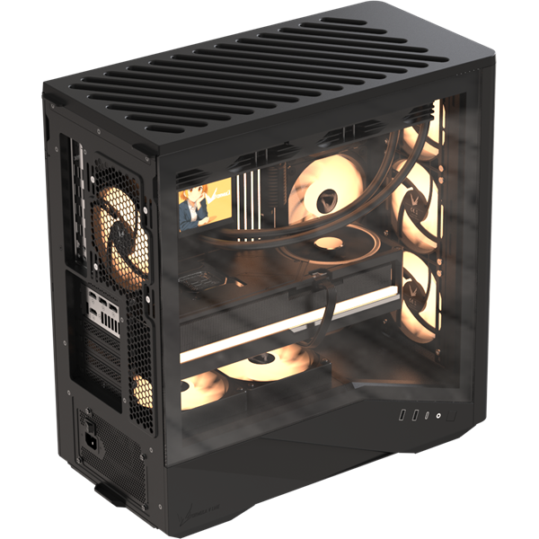 Formula Air Power G9 Duo PA ablakos  4x12cm venti  EATX Számítógépház Fekete