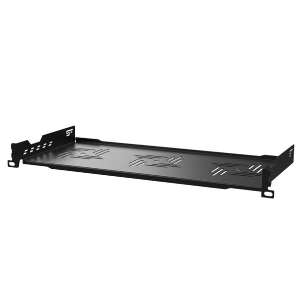 Stalflex B-RSF19-1U-200B 19" 1U 200mm mély 2 ponton rögzíthető fekete fix tálca Stalflex B-RSF19-1U-200B 19" 1U 200mm mély 2 ponton rögzíthető fekete fix tálca