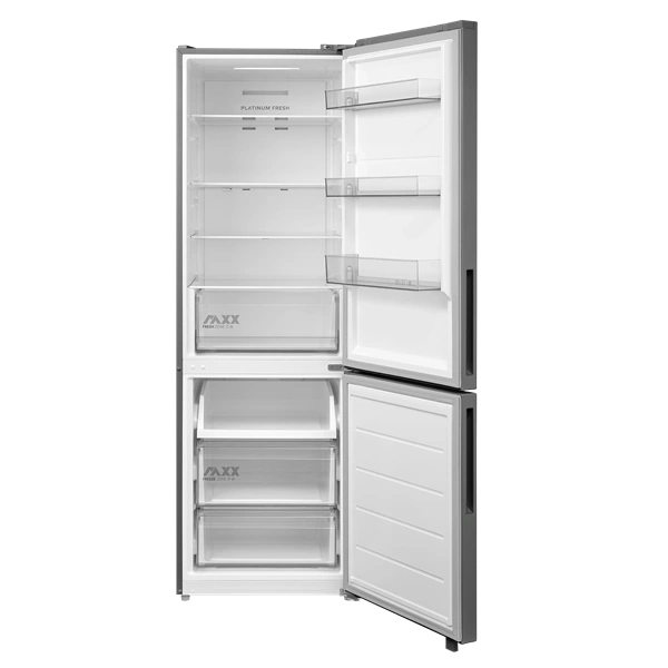 Midea MDRB548MME46 Space master Hűtő: 271L  Fagyasztó:130L alulfagyasztós hűtőszekrény Inox