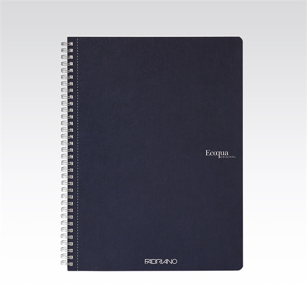 Fabriano Ecoqua A4 70lapos sötétkék sima spirálfüzet Fabriano Ecoqua A4 70lapos sötétkék sima spirálfüzet