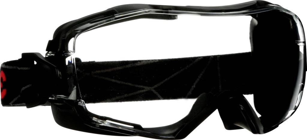 3M GoggleGear GG6001SGAF-BLK teljes védőszemüveg, párásodásmentes, karcálló, fekete