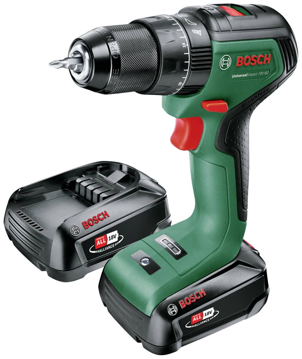 Bosch UniversalImpact 18V-60 akkus fúró-csavarozó 2db 2.0Ah-s akku (06039D7102) Bosch UniversalImpact 18V-60 akkus fúró-csavarozó 2db 2.0Ah-s akku (06039D7102)