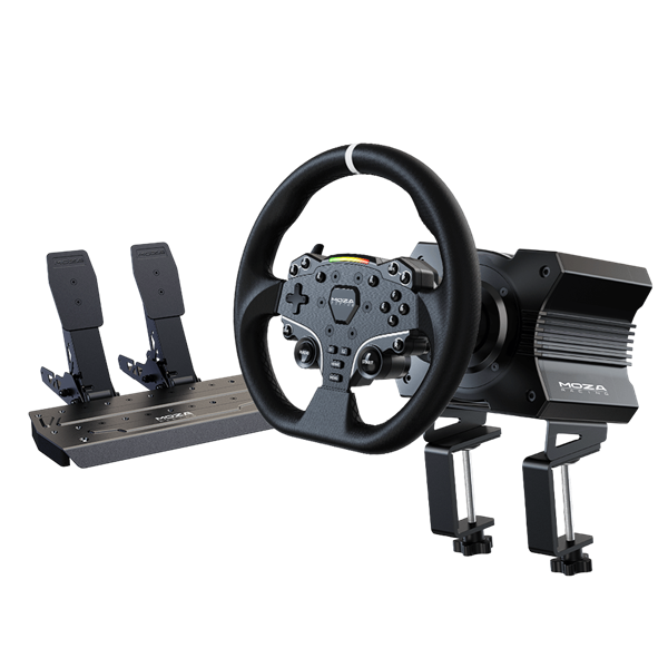Moza Racing kormány - R5 PC Szimulátor szett Direct Drive R5 bázis ES kormány SR-P Lite pedál bilincs Moza Racing kormány - R5 PC Szimulátor szett Direct Drive R5 bázis ES kormány SR-P Lite pedál bilincs