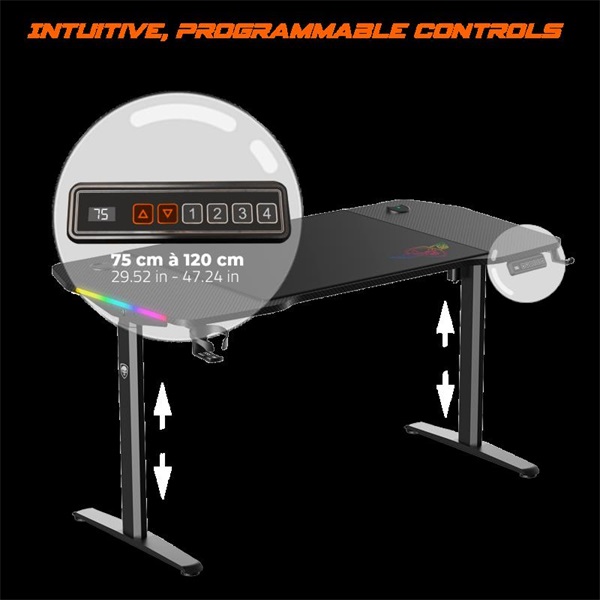 Spirit Of Gamer Headquarter 900 Gaming Desk Fekete