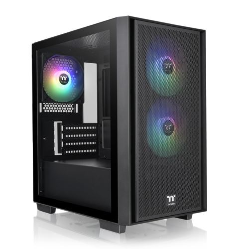 Thermaltake Versa H16 TG ARGB táp nélküli ablakos MicroATX ház fekete (CA-1Y8-00S1WN-02)