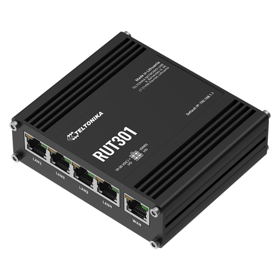 Teltonika 5xRJ45 port  USB  digitális I/O RutOS RMS router