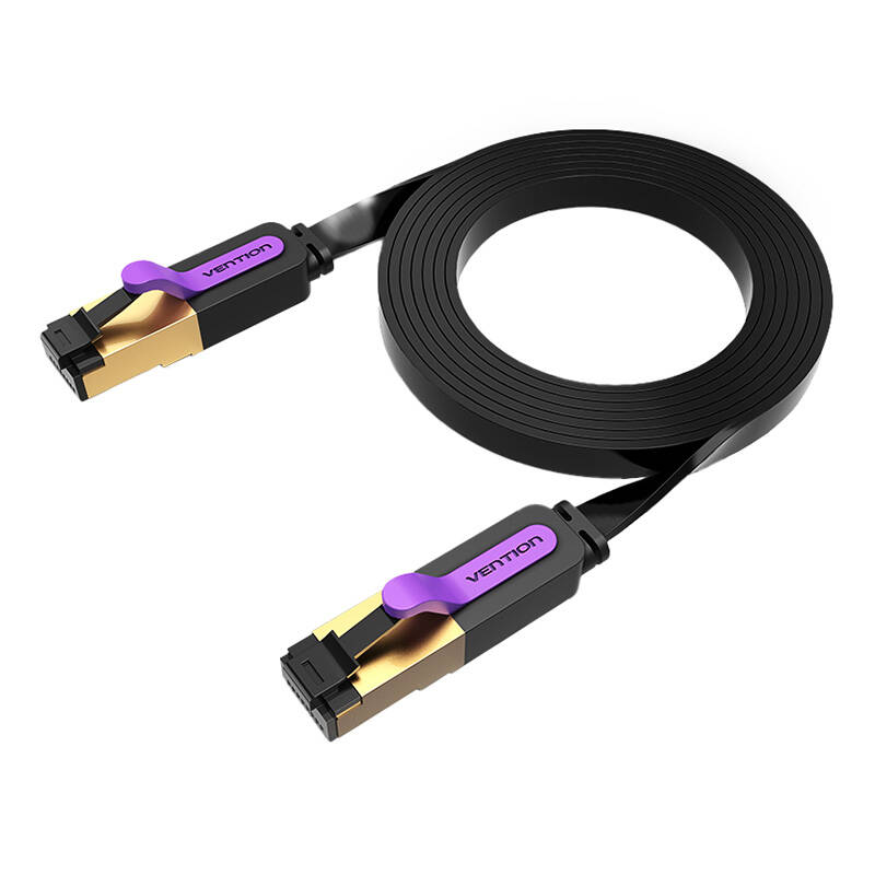 Flat UTP Category 7 Network Cable Vention ICABG 1.5m Black Flat UTP Category 7 Network Cable Vention ICABG 1.5m Black