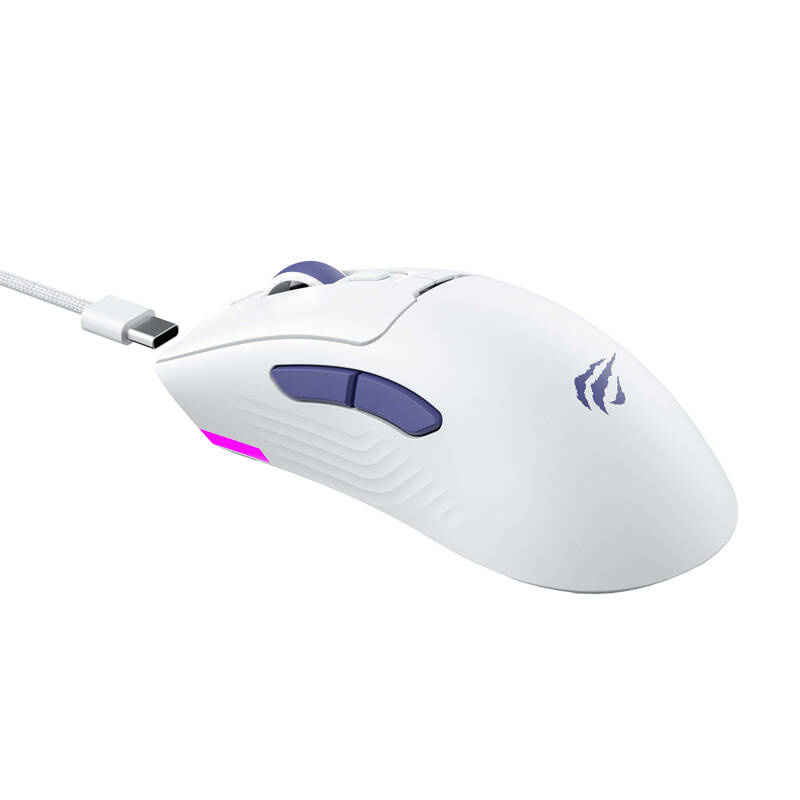 Havit MS966 RGB vezetékes gamer  egér Fehér 