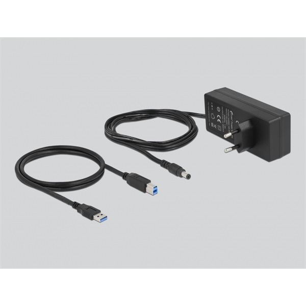 DeLock External USB 5 Gbps HUB with 7 Ports + Switch Szürke