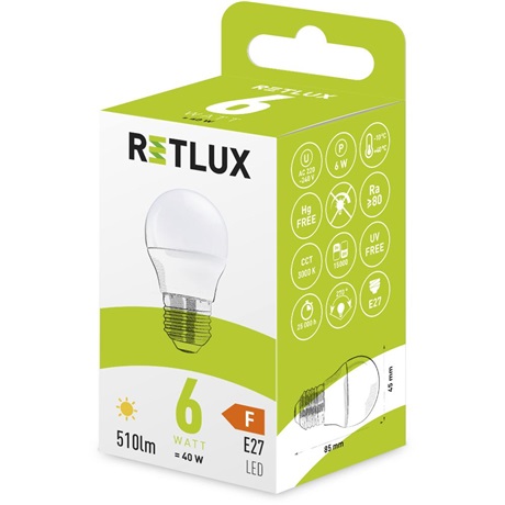Retlux RLL 438 LED IZZÓ G45 E27 MINIG 6W WW