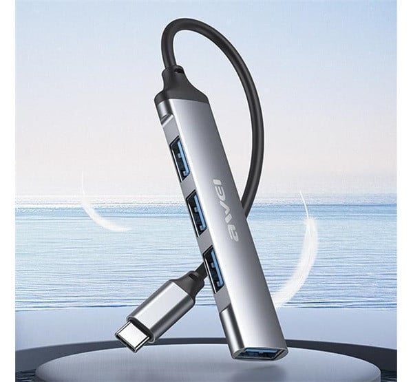 Awei CL-150T 4xUSB-A HUB, fekete (6954284098021)