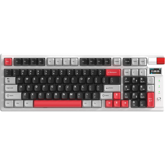 BILL MONKA Storm vezeték nélküli gaming billentyűzet - Fehér - US /MONKA Violet Linear/