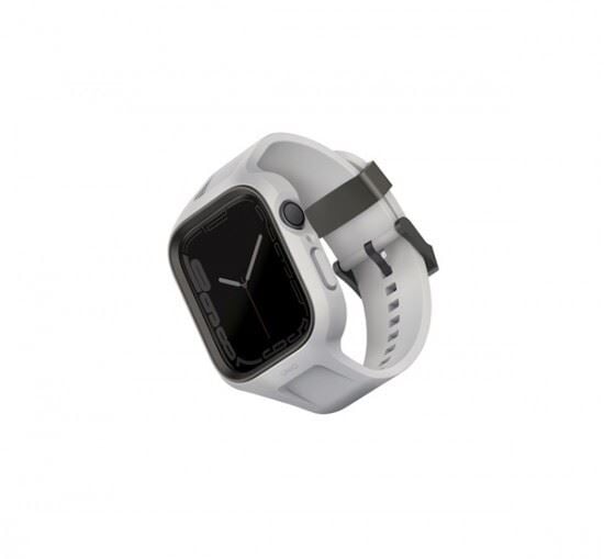 Uniq Monos Apple Watch 44/45mm hibrid szíj  tok szürke (UNIQ-45MM-MONOSGRY)
