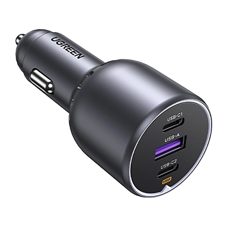 UGREEN EC705 USB + 2x USB-C 130W + 1m 5A kábel autós töltő 