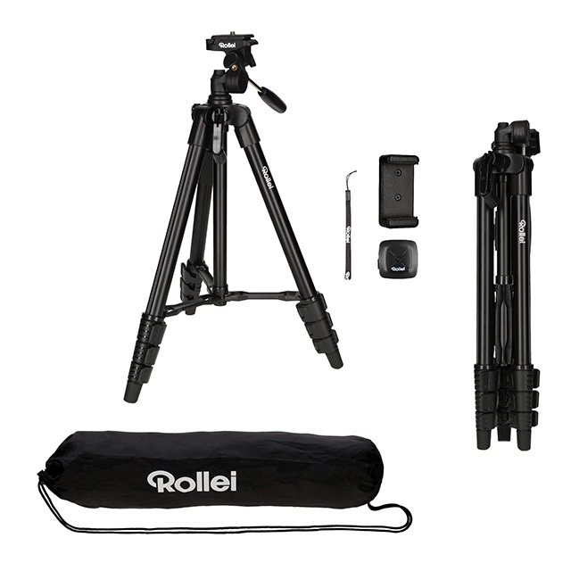Rollei állvány telefon adapterrel és távkioldóval, fekete