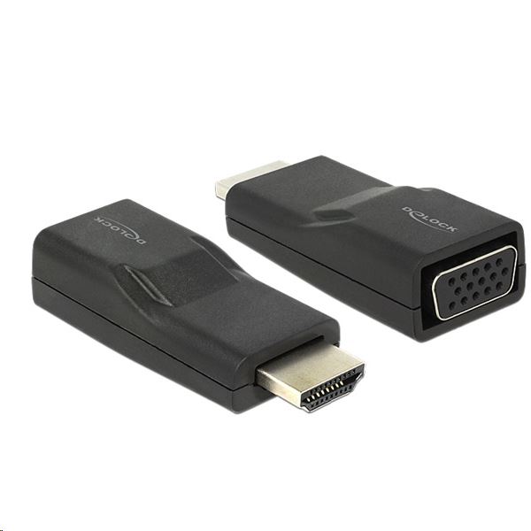 DeLock 65655 HDMI apa > VGA anya adapter fekete DeLock 65655 HDMI apa > VGA anya adapter fekete
