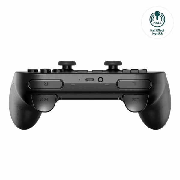 8BitDo Pro 2 Nintendo Switch Switch 2 PC Mobil Steam Bluetooth Hall-Effect vezeték nélküli kontroller Fekete