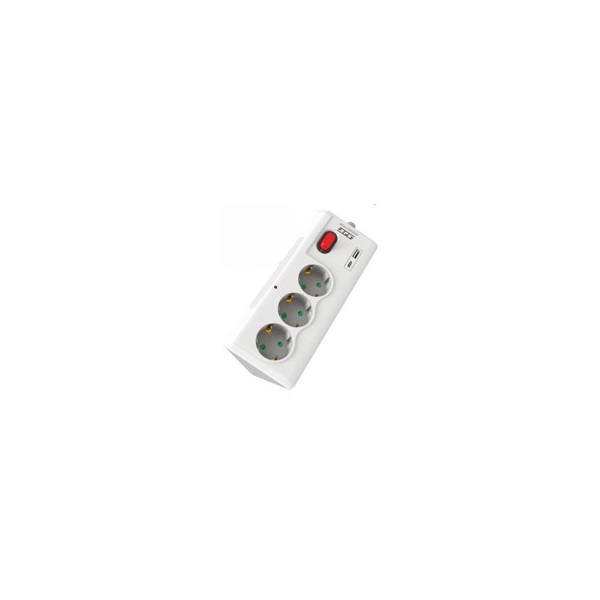 SPS SRG3-UL 1,5 méteres, 3 DIN + 1 USB + 1 USB-C túlfeszültségvédő elosztó SPS SRG3-UL 1,5 méteres, 3 DIN + 1 USB + 1 USB-C túlfeszültségvédő elosztó