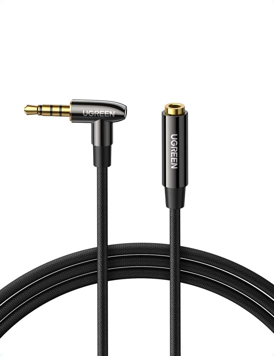 UGREEN AV188 mini jack, 3.5 mm-AUX kábel, 2m, fekete (20495)