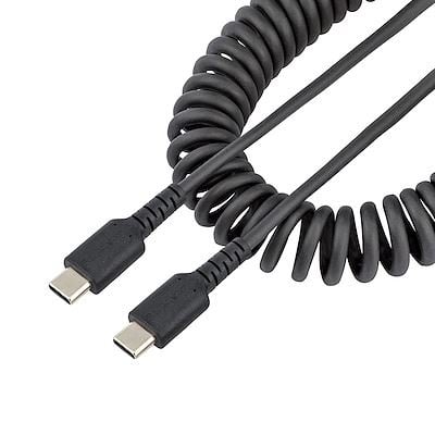 Startech.com USB Type-C - USB Type-C spirál adat- és töltőkábel 50cm fekete (R2CCC-50C-USB-CABLE)