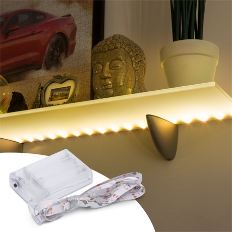 Family Decor 55884 LED SZALAG - MELEGFEHÉR - 1 M - 3 X AA ELEMES Family Decor 55884 LED SZALAG - MELEGFEHÉR - 1 M - 3 X AA ELEMES