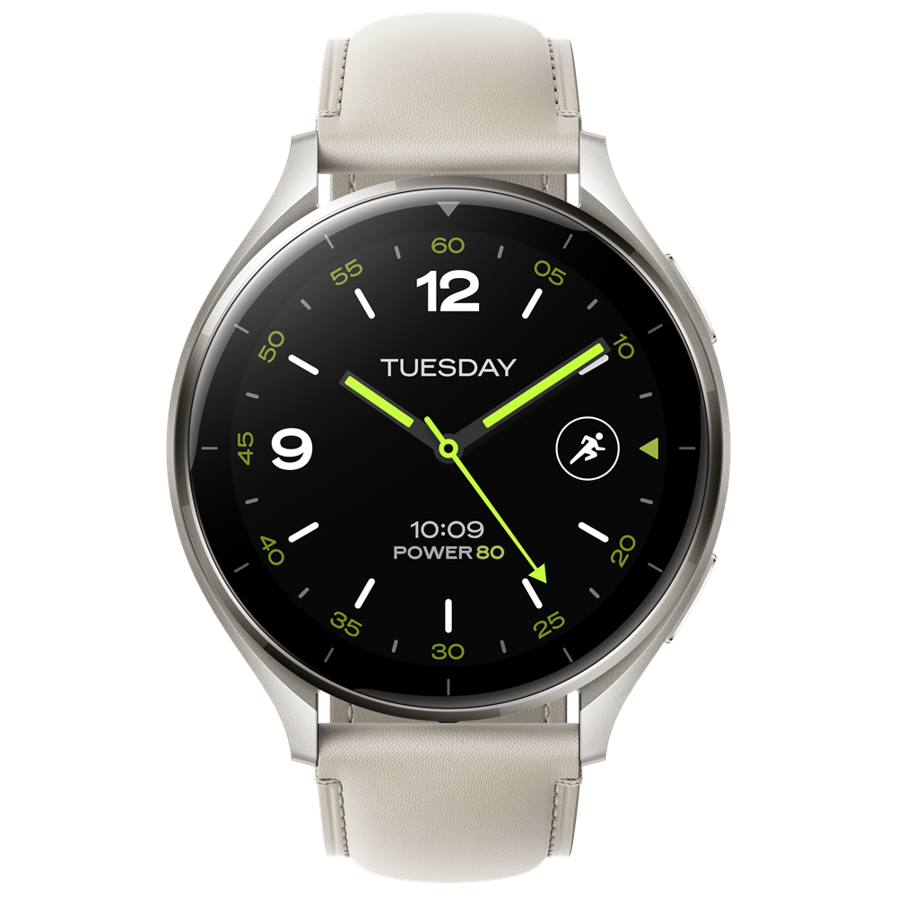 Xiaomi Watch 2 BHR9306GL Titán szürke tok fehér bőrszíjjal Okosóra 
