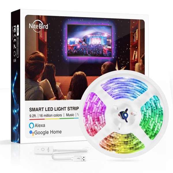 NiteBird SL1 okos RGB LED szalag 2.8m NiteBird SL1 okos RGB LED szalag 2.8m