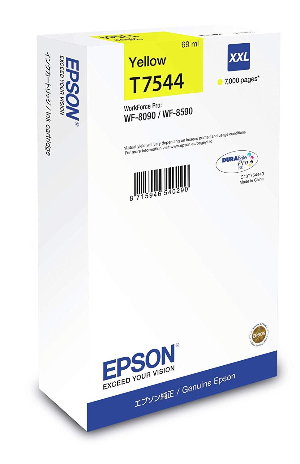 Epson WF-8090 / WF-8590 XXL tintapatron sárga (C13T754440) Epson WF-8090 / WF-8590 XXL tintapatron sárga (C13T754440)