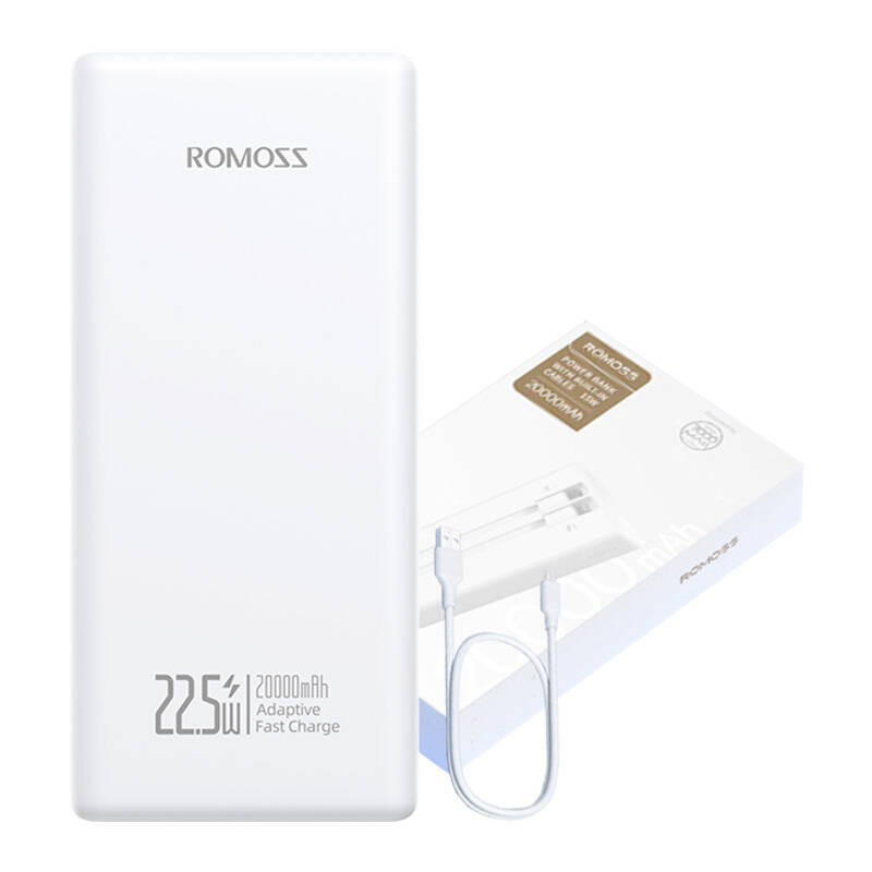 Romoss PRC20 20000mAh 22.5W Powerbank Fehér