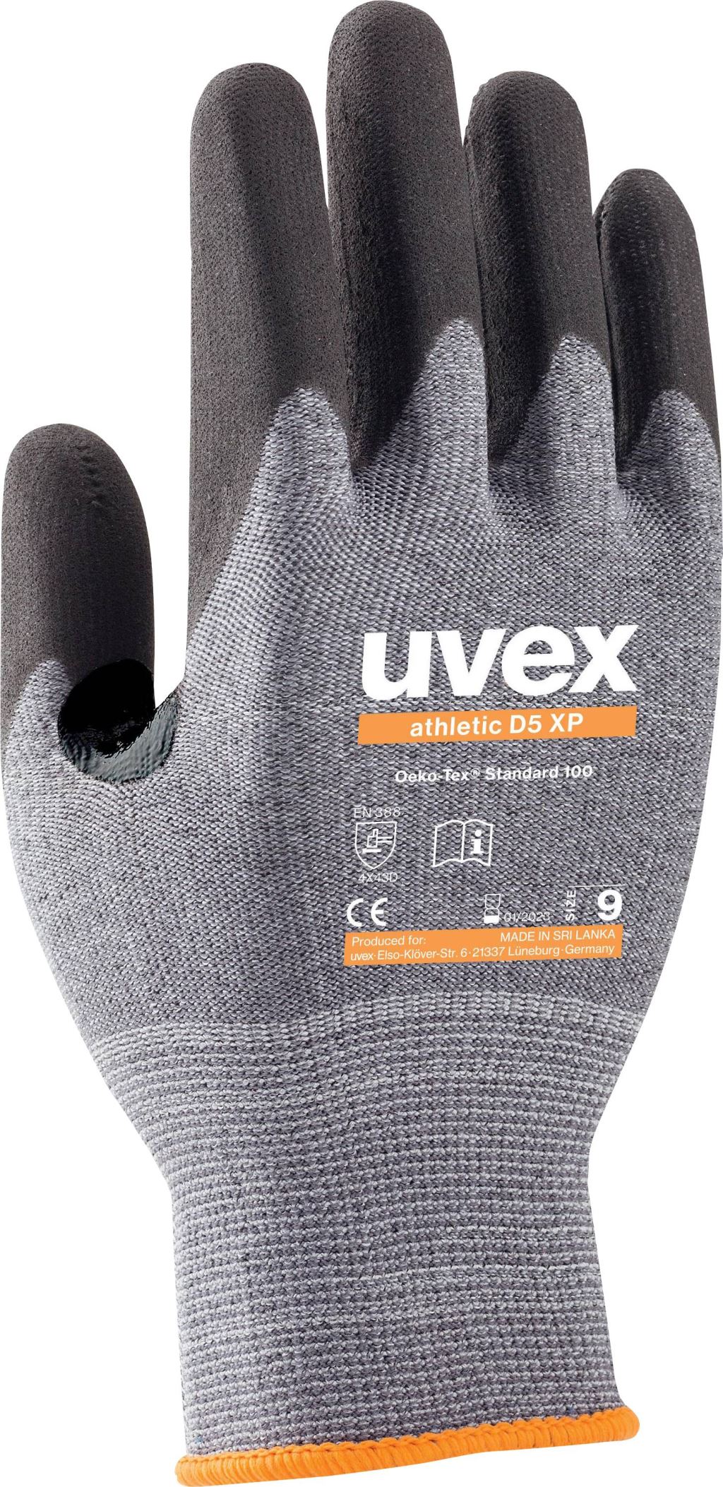 Uvex athletic 6038 6003008 vágás ellen védő kesztyű 8-as méret, 1 pár