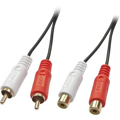 LINDY RCA Audio Hosszabbítókábel [2x RCA dugó - 2x RCA alj] 2.00 m Fekete